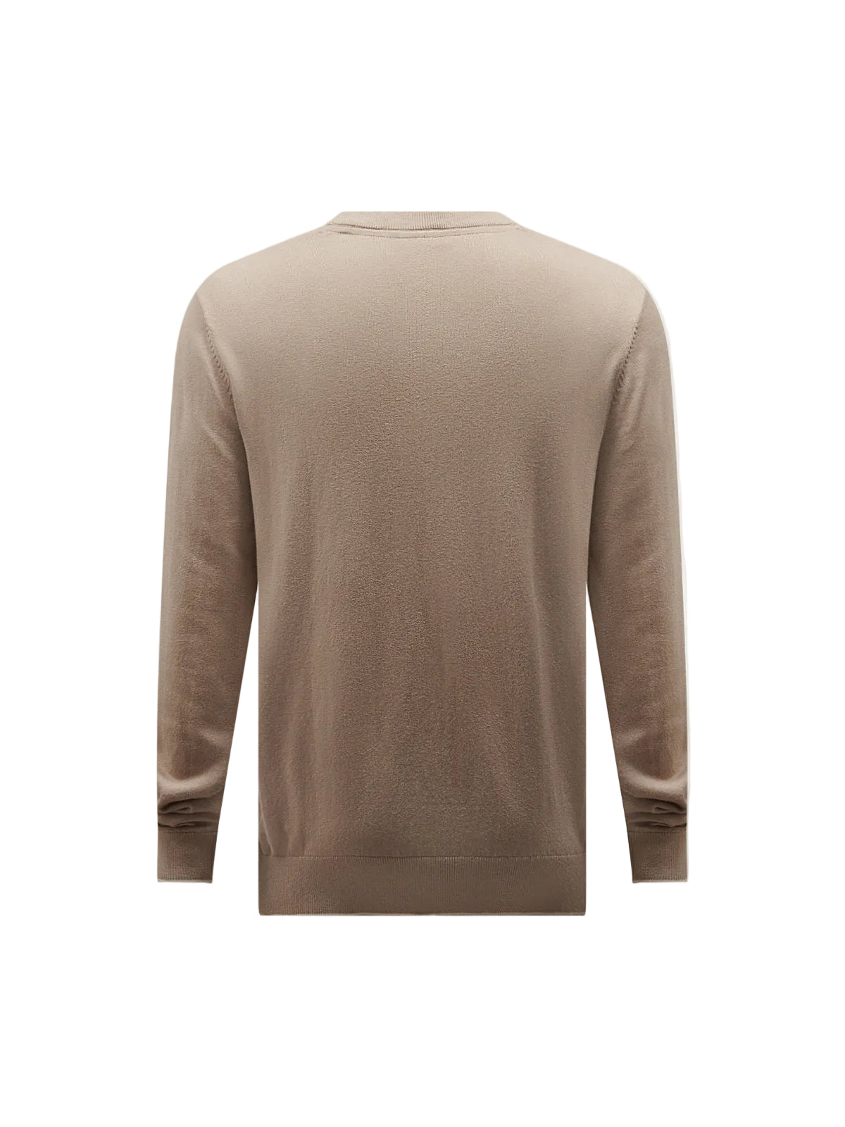 Back View of Peckham Rye Knit Simply Taupe Crewneck